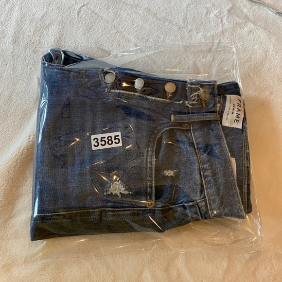 FRAME Le Original Skinny Distressed Jeans Button Fly/Monterey Wash 33585 - Picture 12 of 12